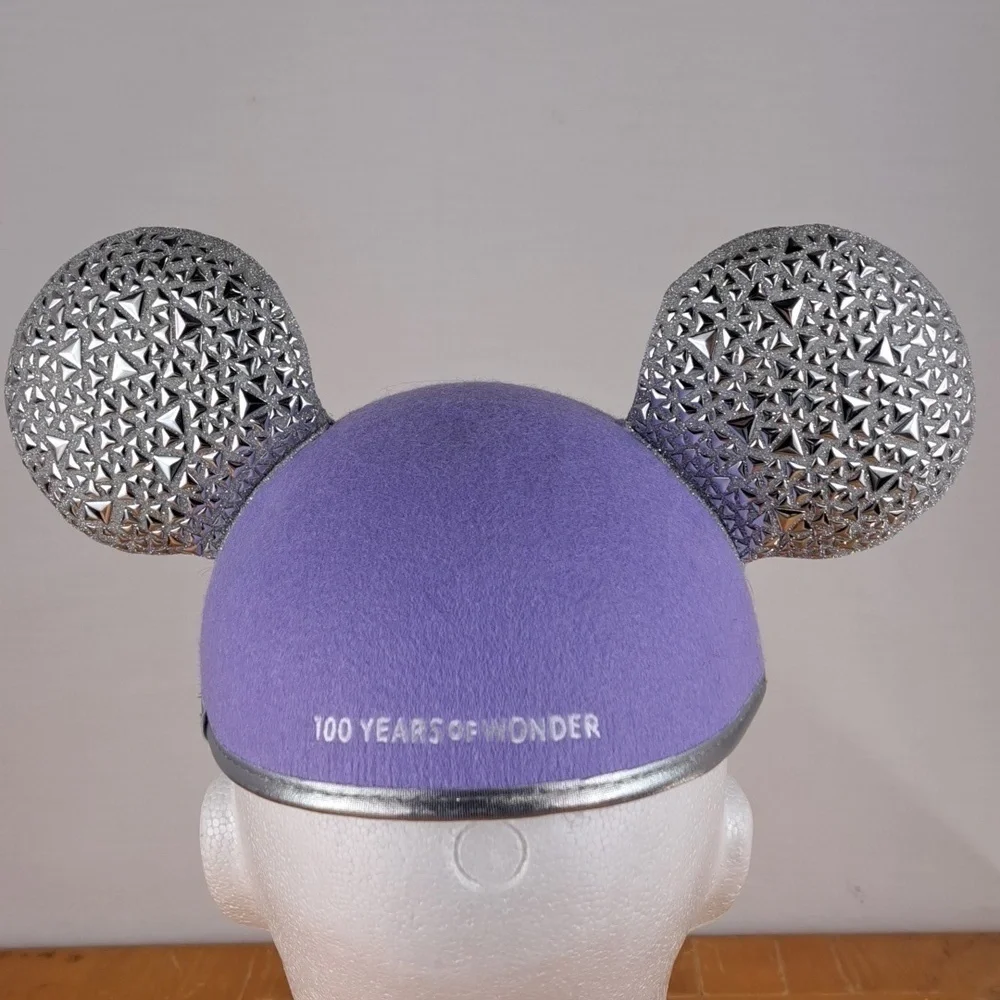Disney Parks Disney embroidered 100 years of wonder purple Minnie Mouse ears hat